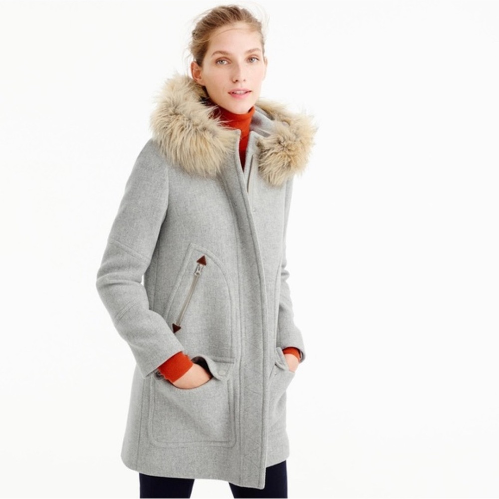 J crew Chateau Parka Coat Light grey | Size: 00